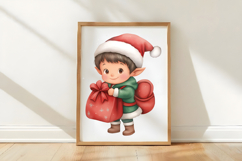 Christmas Kids Watercolor Clipart Product Image 3
