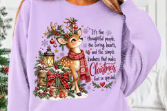 Christmas Kindness Reindeer Heartwarming Christmas Quote Hol Product Image 5