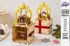 Christmas Kinetic Toy Laser Cut | 3D Nativity Scene | CNC Product Image 1