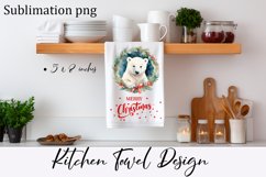 Cozy christmas Bear Sublimation Design for Kitchen Towel Product Image 1