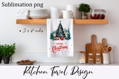 Cozy christmas tree Sublimation Design for Kitchen Towel Product Image 1