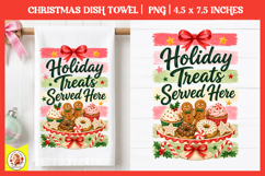 Christmas kitchen towel PNG |Preppy Retro Baking Sublimation Product Image 1