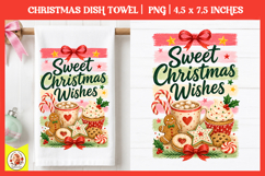 Christmas kitchen towel PNG |Preppy Retro Baking Sublimation Product Image 1