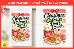 Christmas kitchen towel PNG |Preppy Retro Baking Sublimation Product Image 1