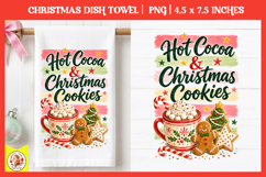 Christmas kitchen towel PNG |Preppy Retro Baking Sublimation Product Image 1