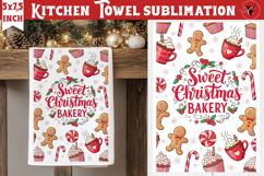 Christmas kitchen towel sublimation | Holiday baking print Product Image 1