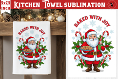Christmas kitchen towel sublimation | Holiday baking print Product Image 1