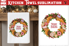 Christmas kitchen towel sublimation | Holiday baking print Product Image 1