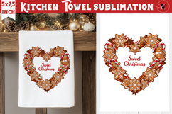 Christmas kitchen towel sublimation | Holiday baking print Product Image 1