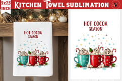 Christmas kitchen towel sublimation | Holiday baking print Product Image 1