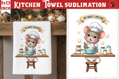 Christmas kitchen towel sublimation | Holiday baking print Product Image 1