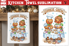Christmas kitchen towel sublimation | Holiday baking print Product Image 1