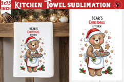 Christmas kitchen towel sublimation | Holiday baking print Product Image 1