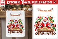 Christmas kitchen towel sublimation | Holiday baking print Product Image 1