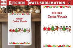 Christmas kitchen towel sublimation | Holiday baking print Product Image 1