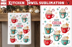 Christmas kitchen towel sublimation | Holiday baking print Product Image 1