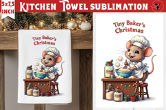Christmas kitchen towel sublimation | Holiday baking print Product Image 1