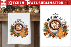 Christmas kitchen towel sublimation | Holiday baking print Product Image 1