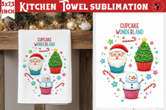 Christmas kitchen towel sublimation | Holiday baking print Product Image 1