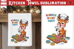 Christmas kitchen towel sublimation | Holiday baking print Product Image 1