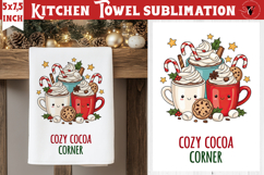 Christmas kitchen towel sublimation | Holiday baking print Product Image 1