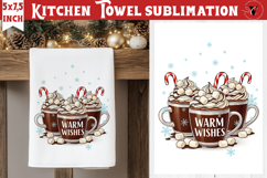 Christmas kitchen towel sublimation | Holiday baking print Product Image 1