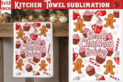 Christmas kitchen towel sublimation | Holiday baking print Product Image 1