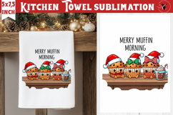 Christmas kitchen towel sublimation | Holiday baking print Product Image 1