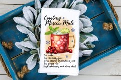 Christmas Kitchen Towel Sublimation Bundle Cocktail Recipe
