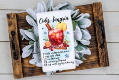 Christmas Kitchen Towel Sublimation Bundle Cocktail Recipe