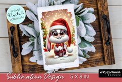 Christmas Kitchen Towel Sublimation, Cute Bunny Towel Design