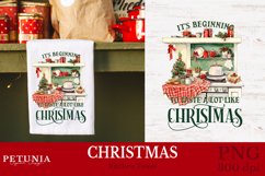 Christmas sublimation design being used as a Christmas Kitchen Towel Sublimation print