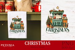 Christmas sublimation design being used as a Christmas Kitchen Towel Sublimation print
