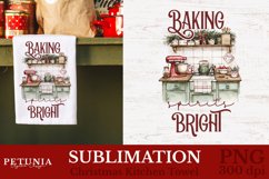 Christmas png sublimation design being used as a Christmas kitchen towel print