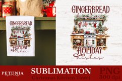 Christmas png sublimation design being used as a Christmas kitchen towel print