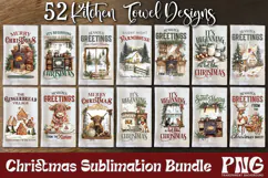Trendy Retro Farmhouse png designs being used as trend Christmas farmhousekitchen towel prints