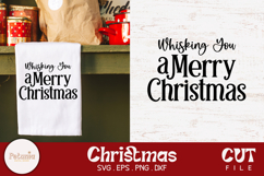 Funny Christmas Quote SVG being used as a Trendy Christmas kitchen Towel print