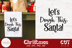 Funny Christmas Quote SVG being used as a Trendy Christmas kitchen Towel print