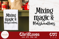 Funny Christmas Quote SVG being used as a Trendy Christmas kitchen Towel print