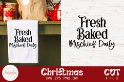 Funny Christmas Quote SVG being used as a Trendy Christmas kitchen Towel print