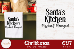 Funny Christmas Quote SVG being used as a Trendy Christmas kitchen Towel print