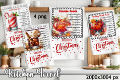 Christmas Kitchen Towel Design |christmas cocktail Recipe Product Image 1