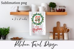 Christmas Kitchen Towel Sublimation Design |elf Product Image 1