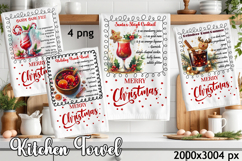 Christmas Kitchen Towel Design |christmas cocktail Recipe Product Image 1