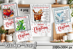 Christmas Kitchen Towel Design |christmas cocktail Recipe Product Image 1
