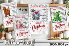 Christmas Kitchen Towel Design |christmas cocktail Recipe Product Image 1