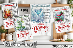 Christmas Kitchen Towel Design |christmas cocktail Recipe Product Image 1
