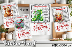 Christmas Kitchen Towel Design |christmas cocktail Recipe Product Image 1