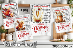 Christmas Kitchen Towel Design |christmas cocktail Recipe Product Image 1