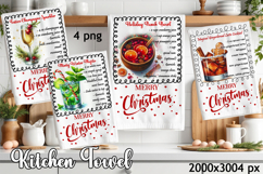 Christmas Kitchen Towel Design |christmas cocktail Recipe Product Image 1